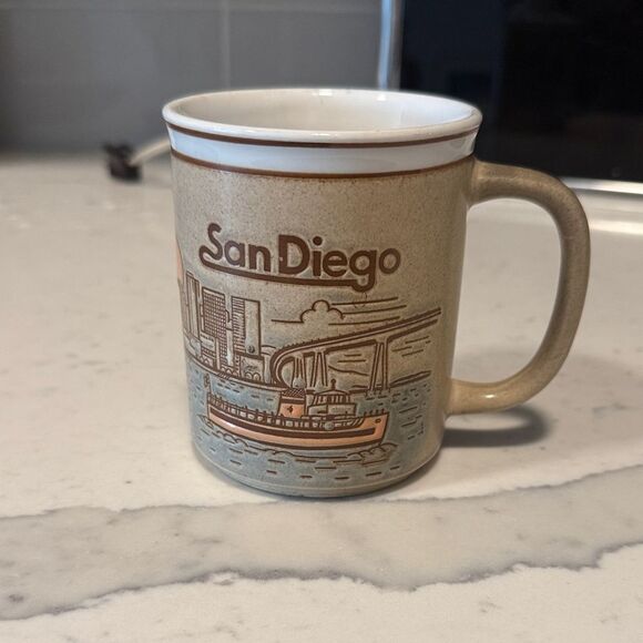 Vintage Stoneware San Diego Coffee Mug - Picture 1 of 4